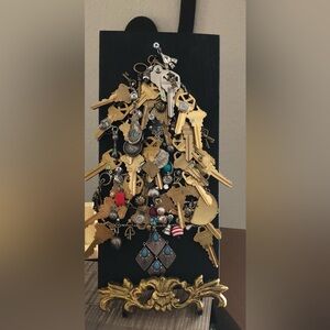 Unique Gold Key and Charm Art